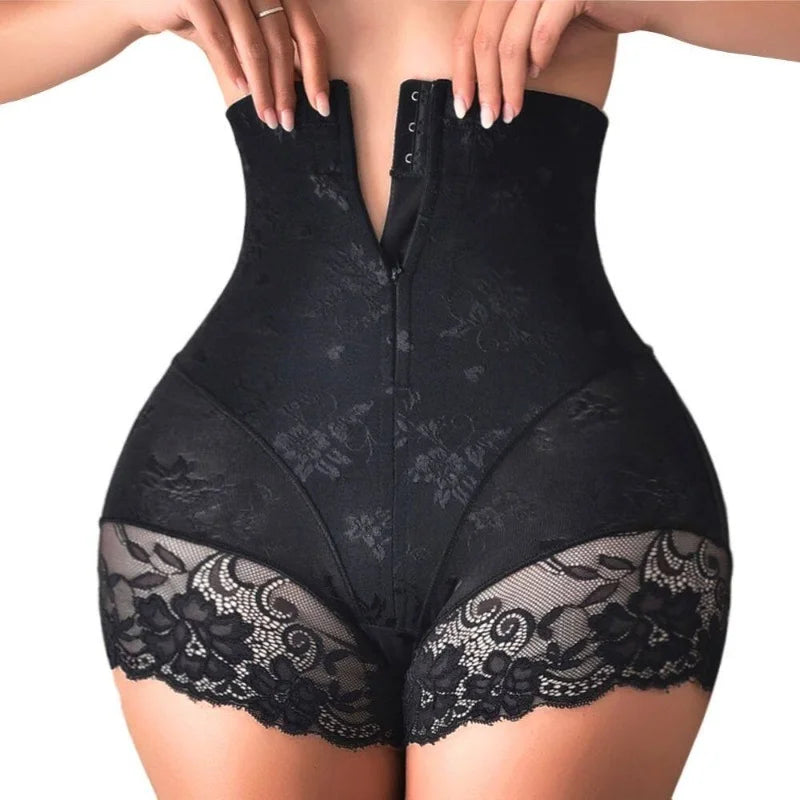 Women High Waist Trainer Body Zipper Shaper Panties Tummy Control Slimming Belly Shapewear Girdle Waist Trainer Shorts