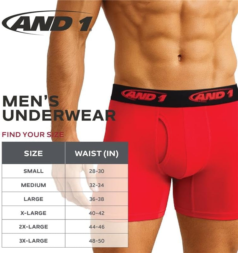 Mens Boxer Briefs - 5 Pack Performance Stretch Mens Underwear Long Leg Boxers for Men with Contour Pouch, 9" Inseam