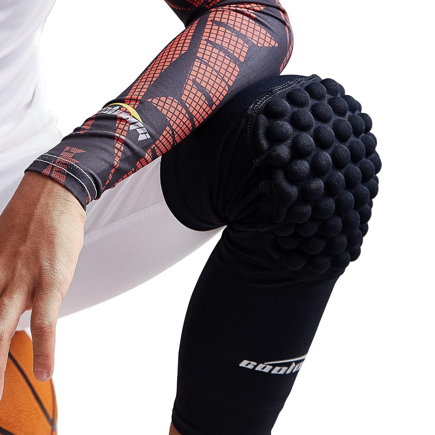 Basketball Knee Pads Youth Kids Adult Football Protective Padded Knee Compression Sleeves Black M